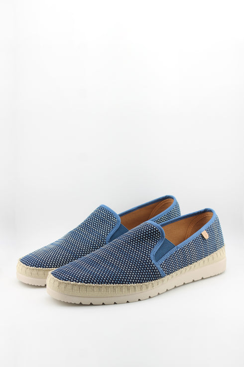 Verbenas Men Perforated Slip-On Loafers with Braided Trim